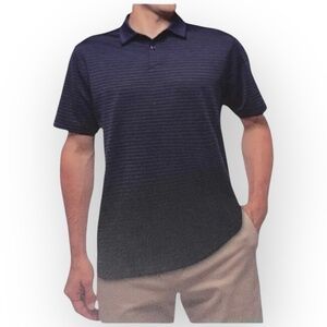 NWT Glacier Performance Gradient Stripe Polo Shirt – Size M – Navy/Black 130M
